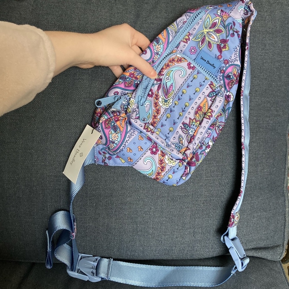 Vera Bradley Women's Lavender Paisley Sling Backpack